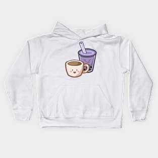 Taro Boba and Coffee xP Kids Hoodie